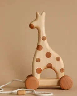 Handmade Wooden Giraffe Pull Toy>Tateplota Best