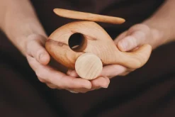 Handmade Wooden Helicopter><noscript><img width=