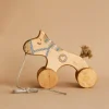 Handmade Wooden Horse Pull Toy | Blue>Friendly toys Online