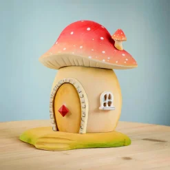 Handmade Wooden Mushroom House><noscript><img width=