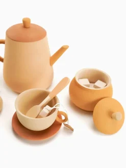 Handmade Wooden Tea Set - Flower><noscript><img width=