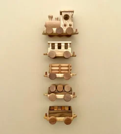 Handmade Wooden Train - Extra Long><noscript><img width=