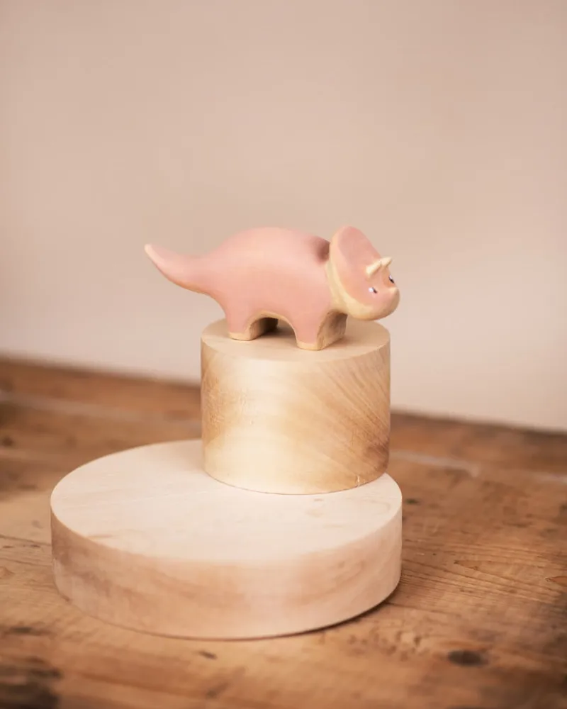 Handmade Wooden Triceratops Dinosaur>Meshka And Friends Hot