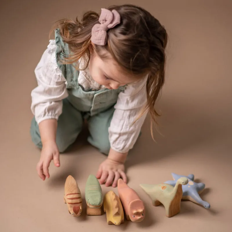 Handmade Wooden Triceratops Dinosaur>Meshka And Friends Hot