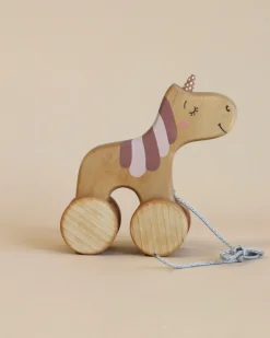 Handmade Wooden Unicorn Pull Toy>Friendly toys Sale