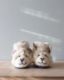Handmade Wool Sheep Slippers><noscript><img width=