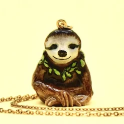 Happy Sloth Necklace>Camp Hollow Clearance