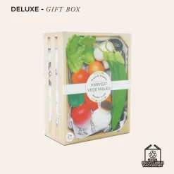 Harvest Vegetables Wooden Market Crate><noscript><img width=