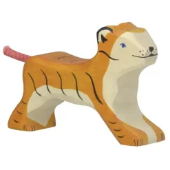 Tiger, Small, Running>Holztiger Discount