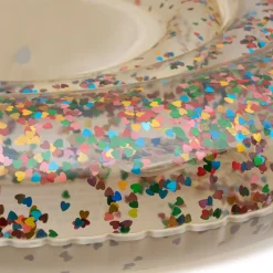 Inflatable Baby Swim Ring - Transparent Confetti Hearts>Konges Sløjd Discount