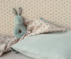 Bunny Rattle & Burb Cloth Set - Mint>Maileg Discount