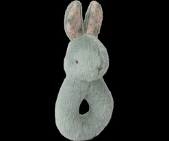 Bunny Rattle & Burb Cloth Set - Mint><noscript><img width=