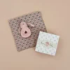 Bunny Rattle & Burp Cloth Set - Powder>Maileg Clearance