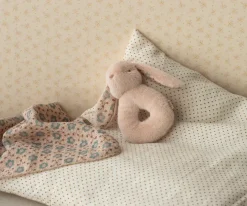 Bunny Rattle & Burp Cloth Set - Powder>Maileg Clearance