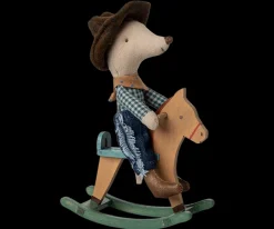 Cowboy Mouse On Rocking Horse, Little brother><noscript><img width=