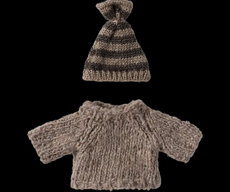 Knitted sweater and Hat for Big Brother Mouse>Maileg Sale