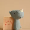 Lullaby Friend Rattles, Rhino - Dusty Blue>Maileg Fashion