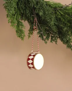 Metal Ornament, Large Drum - Red>Maileg Fashion