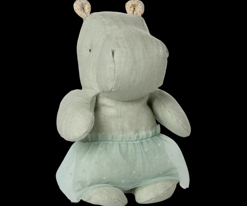 Small Hippo With Skirt Stuffed Animal - Mint>Maileg Sale