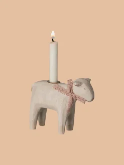 Wooden Candle holder - Rose Lamb>Maileg Hot