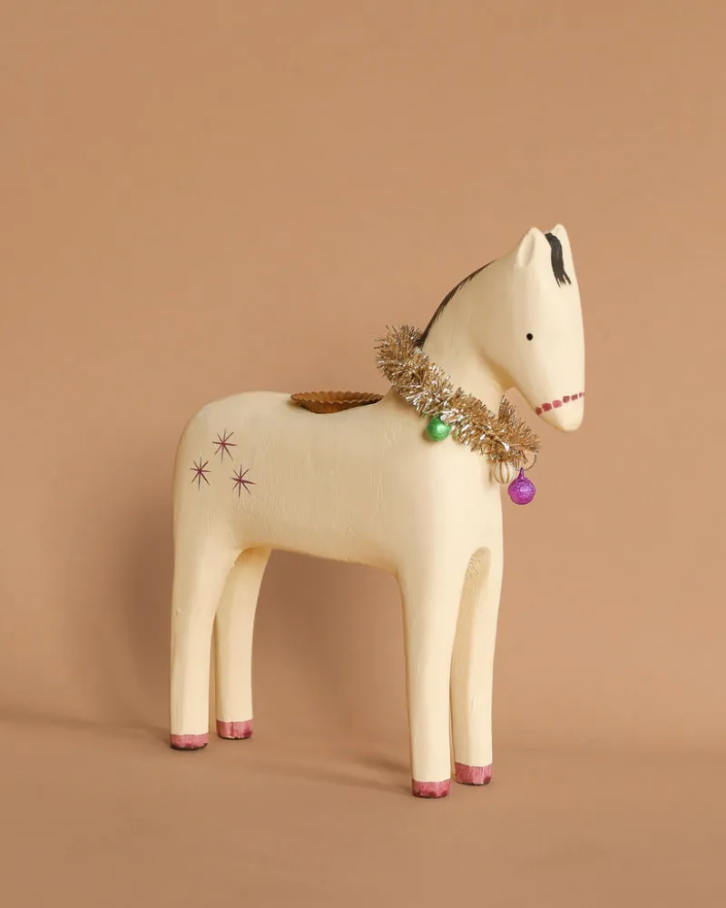 Wooden Horse Candle Holder - Large>Maileg Sale