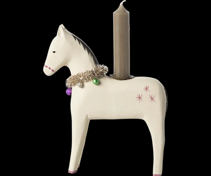 Wooden Horse Candle Holder - Large>Maileg Sale