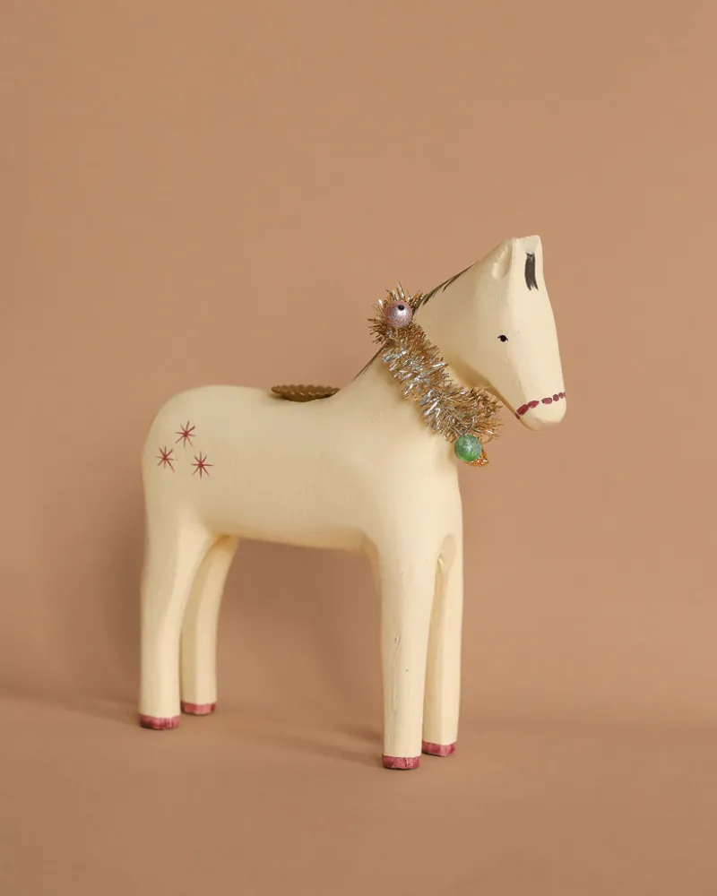 Wooden Horse Candle Holder - Small>Maileg Sale