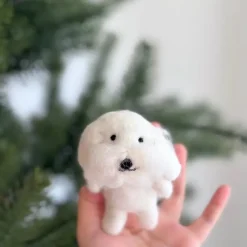 Maltese Dog Finger Puppet>Deer Harbour Design Clearance