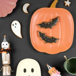 Reusable Bamboo Pumpkin Plate>Meri Meri Hot