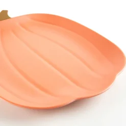 Reusable Bamboo Pumpkin Plate><noscript><img width=