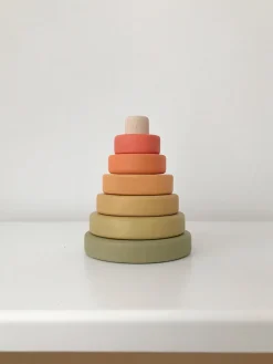 Mini Wooden Pyramid Stacker - Flower Meadow>SABO concept Online