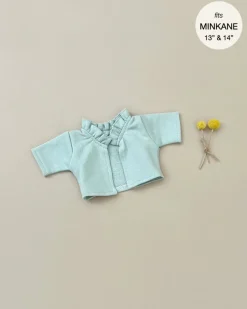 Doll Clothing | Claudia Cardigan in Fleece - Green Tea>Minikane Best