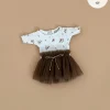 Doll Clothing | Josepha Set: Pink Flower Bodysuit & Brown Tutu>Minikane Outlet