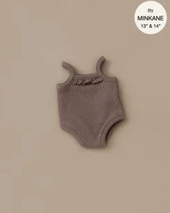 Doll Clothing | Les P'tits Basiques, Jumpsuit in Ribbed Cotton - Cocoa>Minikane Discount