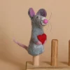 Mouse Holding A Heart Finger Puppet>Deer Harbour Design New