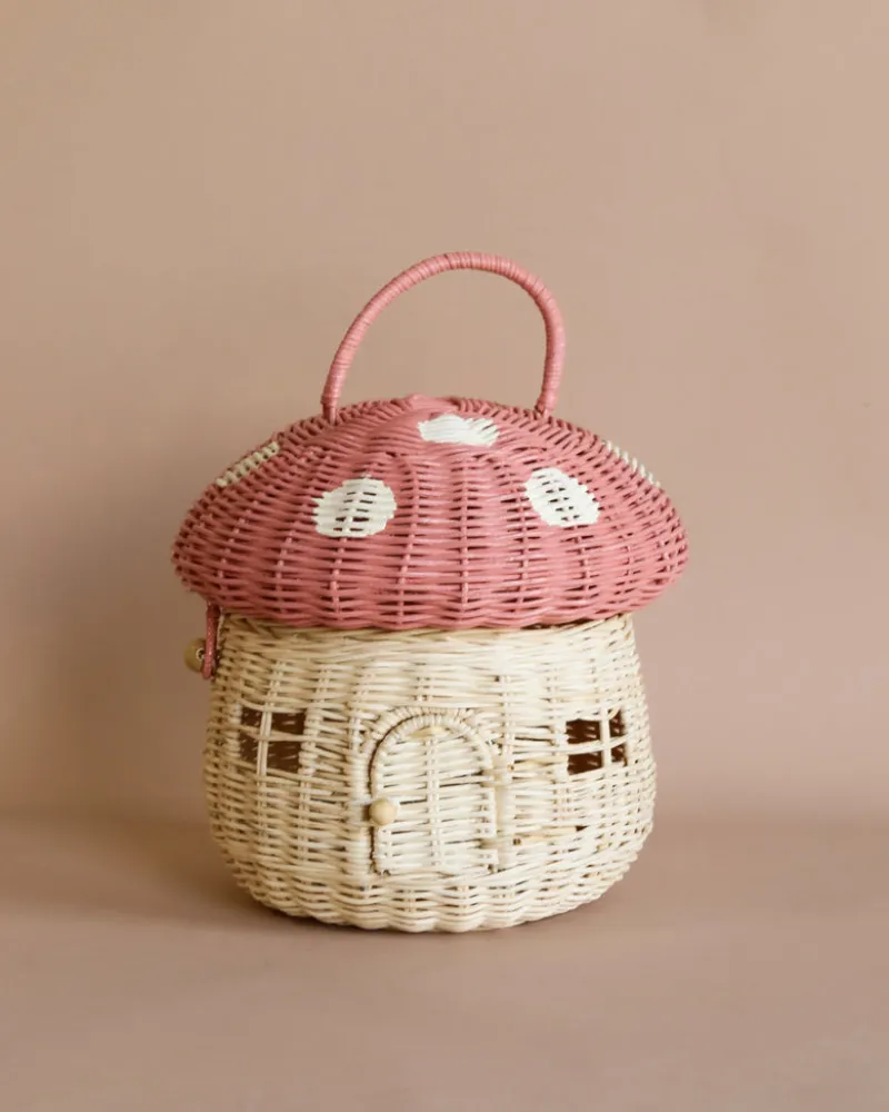 | Mushroom Basket - Pink>Olli Ella Discount