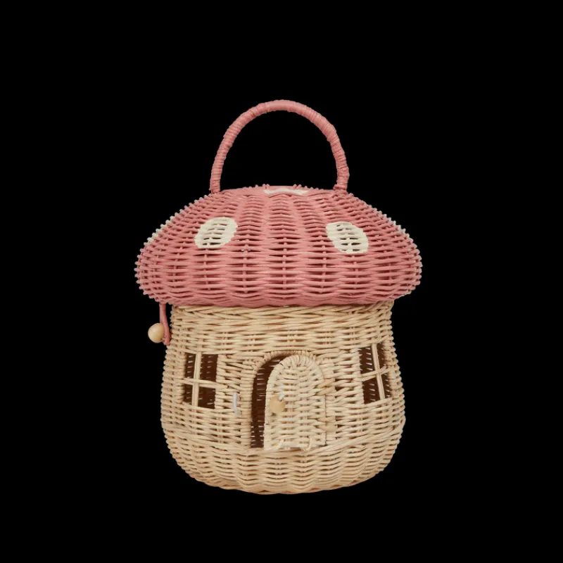| Mushroom Basket - Pink>Olli Ella Discount