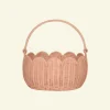 Scalloped Petal Basket - Seashell Pink>Olli Ella Fashion
