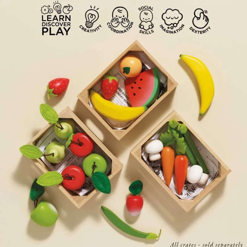 Orchard Fruits Wooden Market Crate>Le Toy Van, Inc. Outlet