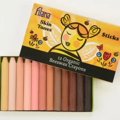 Organic Beeswax Crayons: 12 Skin Tones in Sticks>Filana Discount
