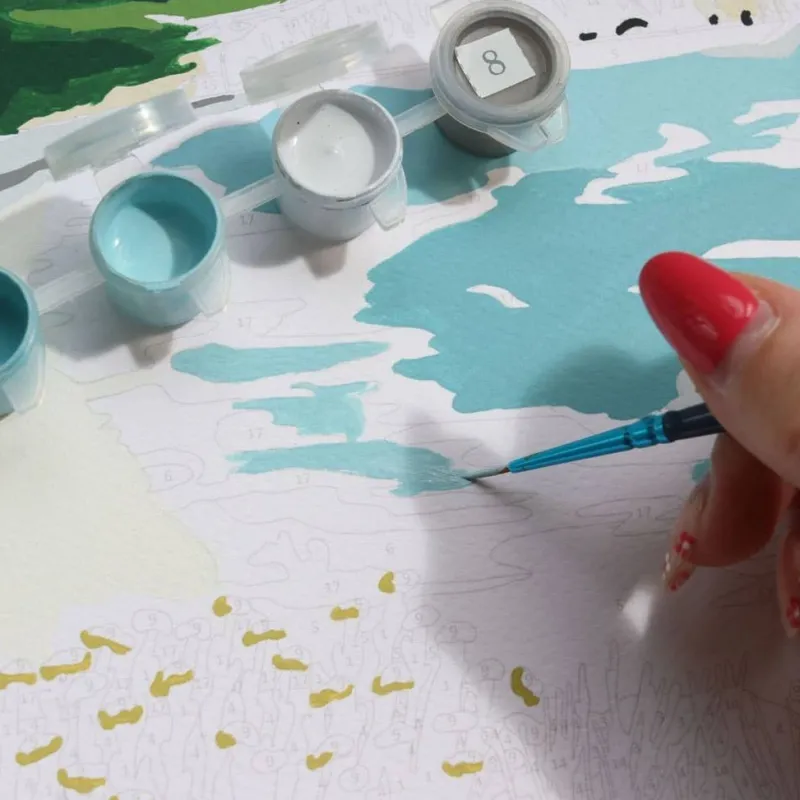 Paint By Number Kit - Picnic in Étretat by Ananya Bhandari>La Petite Épicerie Discount