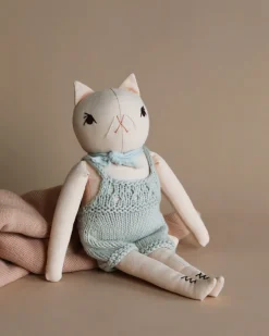 Cat in Hand Knit Overalls>Polka Dot Club Fashion