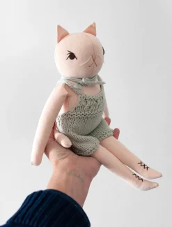 Cat in Hand Knit Overalls><noscript><img width=