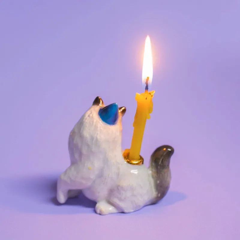 Ragdoll Cat Cake Topper>Camp Hollow Porcelain Animal Treasures Clearance