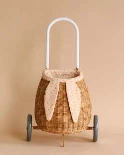 Rattan Bunny Luggy With Lining – Gumdrop>Olli Ella Outlet