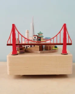 San Francisco Wooden Music Box><noscript><img width=