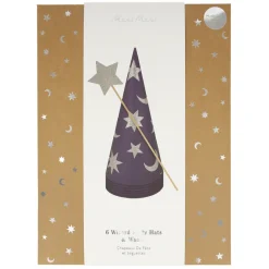 Set of 6 Wizard Party Hats & Wands - Final Sale><noscript><img width=