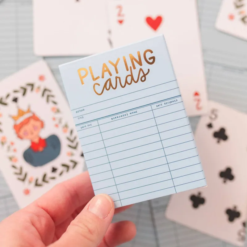 Sky Blue Library Card Deck Of Playing Cards>Pippi Post Discount