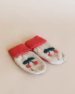 Sonja Knit Mittens - Beige Melange>Konges Sløjd Sale