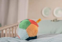 Multicolored Plush Ball with Rattle><noscript><img width=